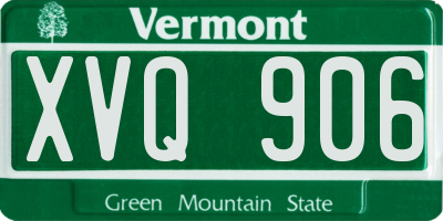 VT license plate XVQ906