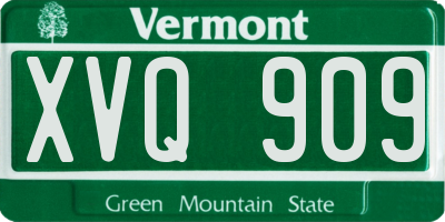 VT license plate XVQ909
