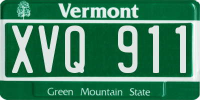 VT license plate XVQ911
