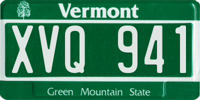 VT license plate XVQ941