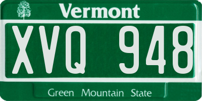 VT license plate XVQ948