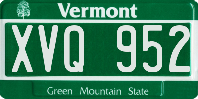 VT license plate XVQ952