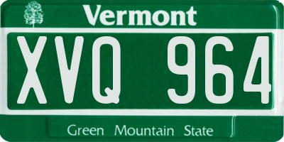 VT license plate XVQ964