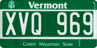 VT license plate XVQ969