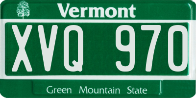 VT license plate XVQ970