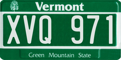 VT license plate XVQ971
