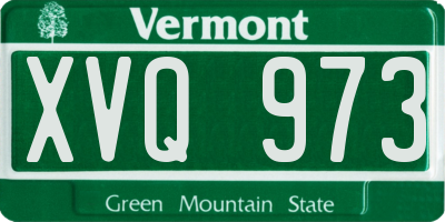 VT license plate XVQ973