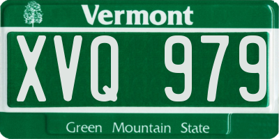 VT license plate XVQ979