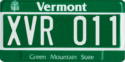 VT license plate XVR011