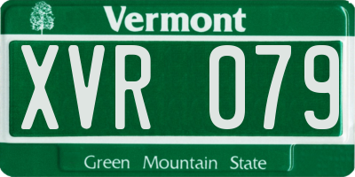 VT license plate XVR079