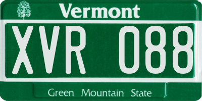 VT license plate XVR088