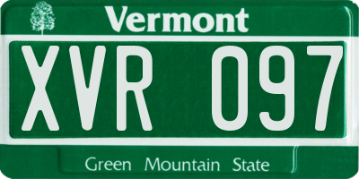 VT license plate XVR097