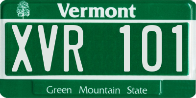 VT license plate XVR101