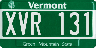 VT license plate XVR131