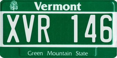VT license plate XVR146