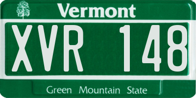 VT license plate XVR148