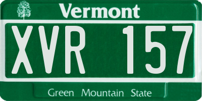 VT license plate XVR157