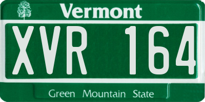 VT license plate XVR164