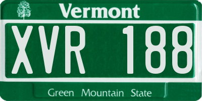 VT license plate XVR188