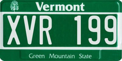 VT license plate XVR199