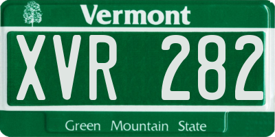 VT license plate XVR282