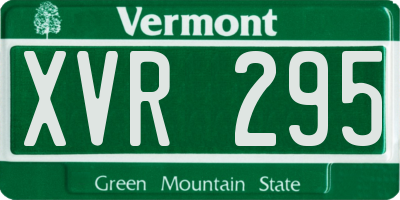 VT license plate XVR295