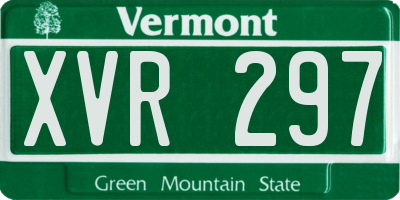 VT license plate XVR297