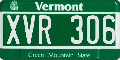 VT license plate XVR306