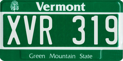 VT license plate XVR319