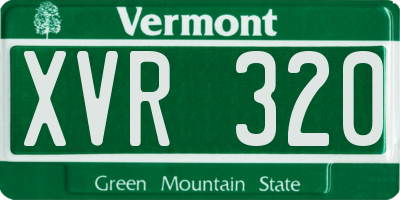 VT license plate XVR320