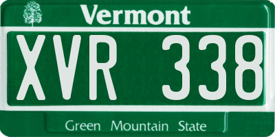 VT license plate XVR338
