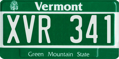 VT license plate XVR341