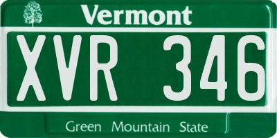 VT license plate XVR346