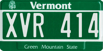 VT license plate XVR414