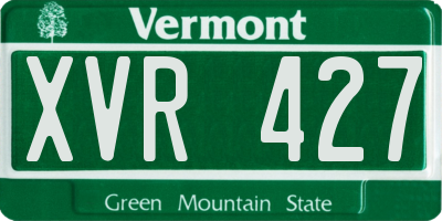 VT license plate XVR427