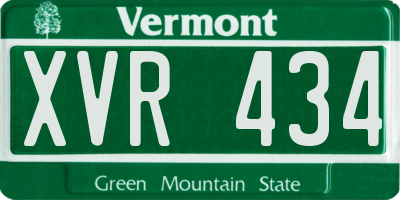 VT license plate XVR434