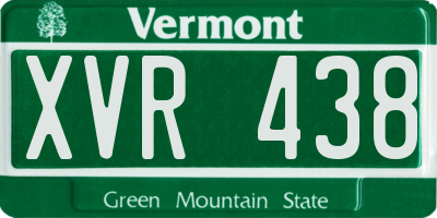 VT license plate XVR438
