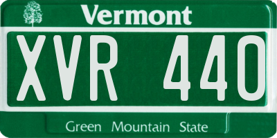 VT license plate XVR440