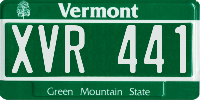 VT license plate XVR441