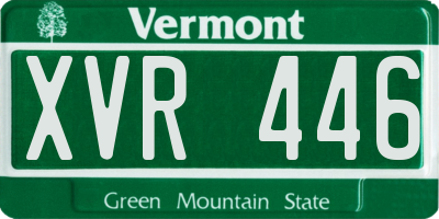 VT license plate XVR446