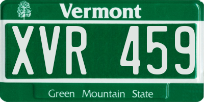 VT license plate XVR459