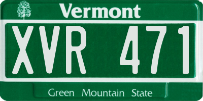 VT license plate XVR471