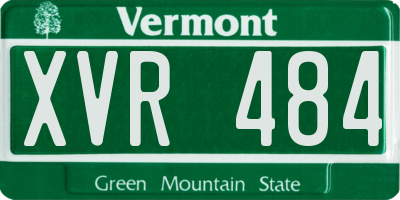 VT license plate XVR484