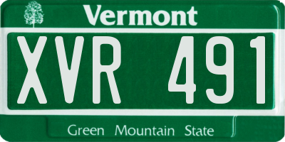 VT license plate XVR491