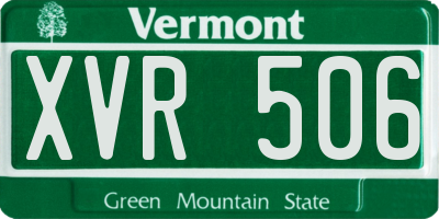 VT license plate XVR506