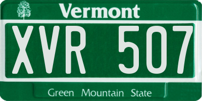 VT license plate XVR507