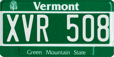 VT license plate XVR508