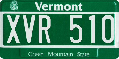 VT license plate XVR510