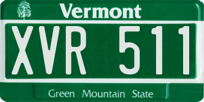 VT license plate XVR511