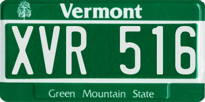 VT license plate XVR516